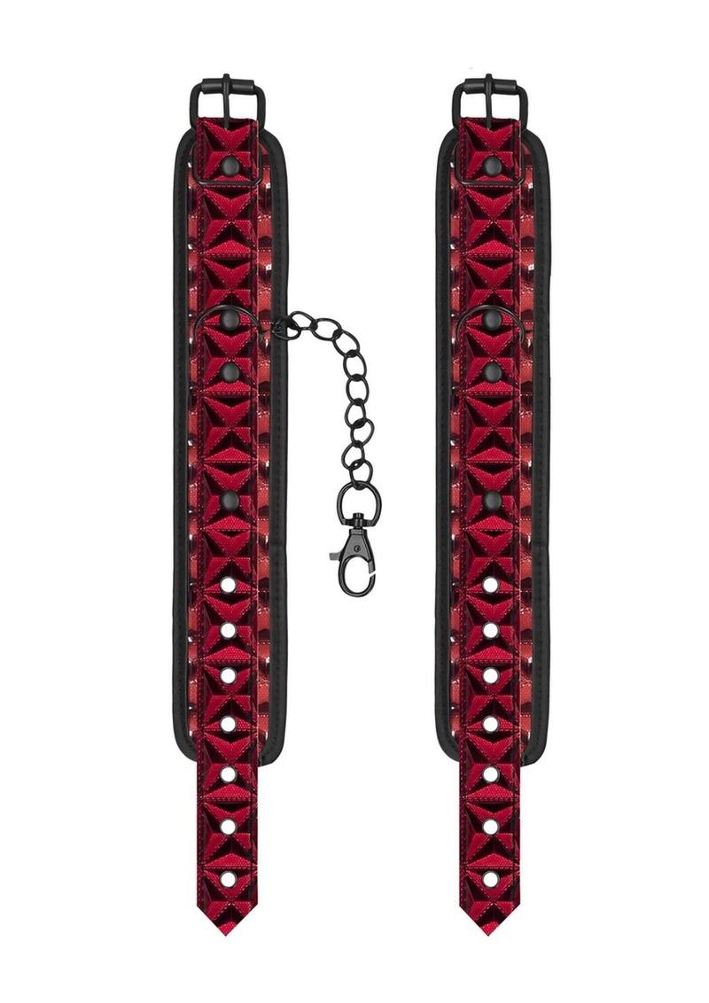 Ouch! Luxury Ankle Cuffs - Burgundy