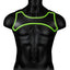 Ouch! Neoprene Harness - Black/Glow In The Dark/Green - Large/XLarge