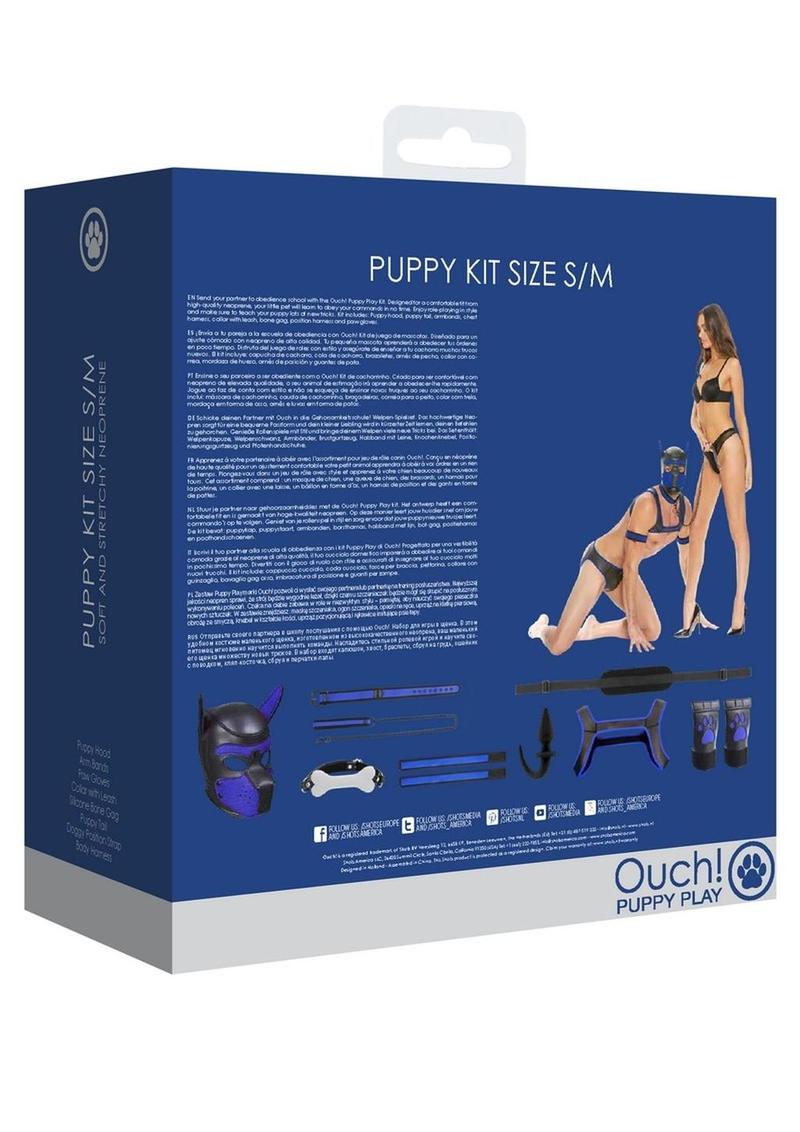 Ouch! Neoprene Puppy Kit - Blue - Medium/Small