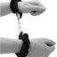 Ouch! Pleasure Furry Hand Cuffs with Quick Release Button