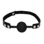 Ouch! Silicone Ball Gag with Adjustable Bonded Leather Straps - Black