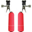 Ouch! Vibrating Nipple Clamps - Red