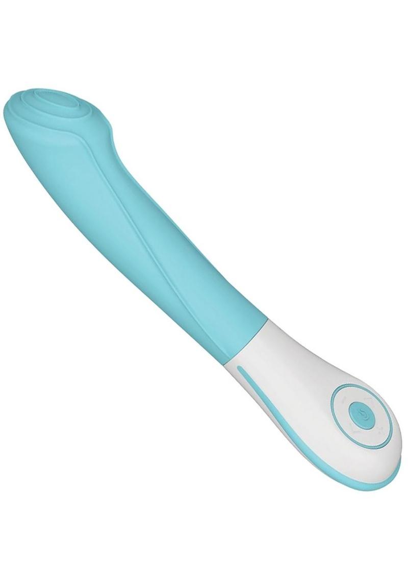 OVO Silkskyn Rechargeable Silicone G-Spot Vibrator - Blue/White