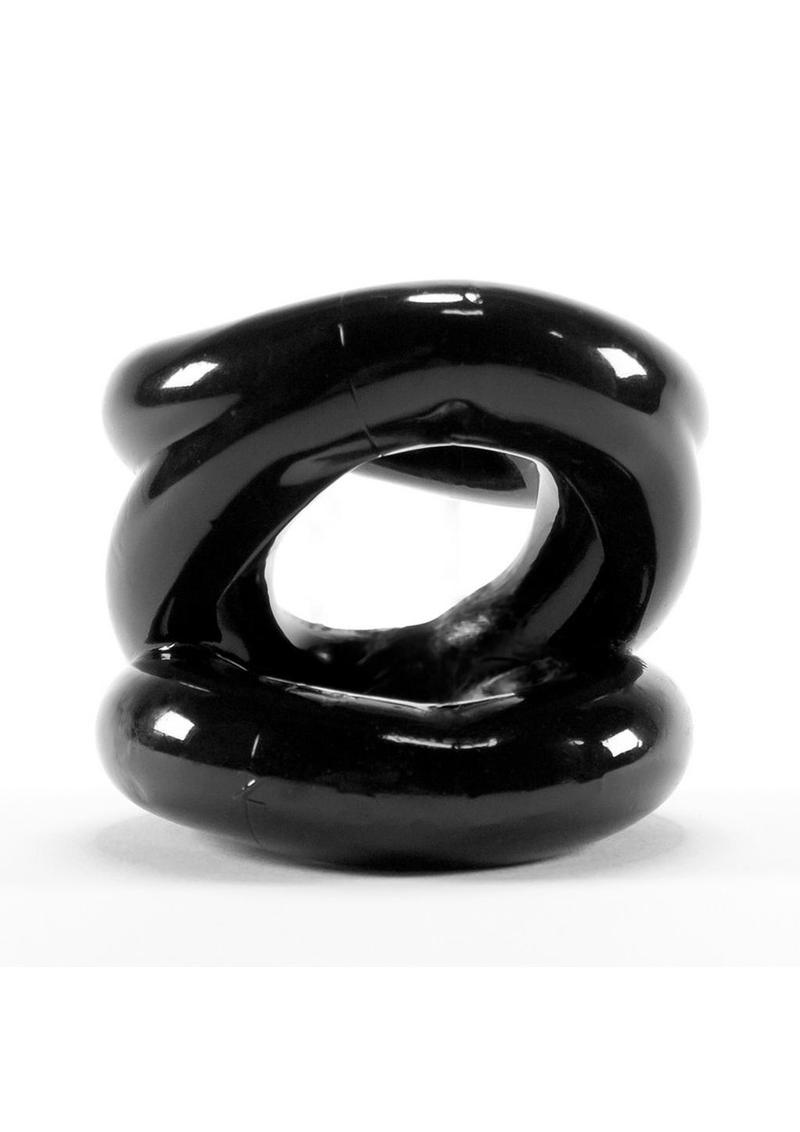 Oxballs Atomic Jock Z-Balls Cock Ring and Ball Stretcher - Black