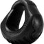 Oxballs Hung Padded Silicone Cock Ring - Black - 3in