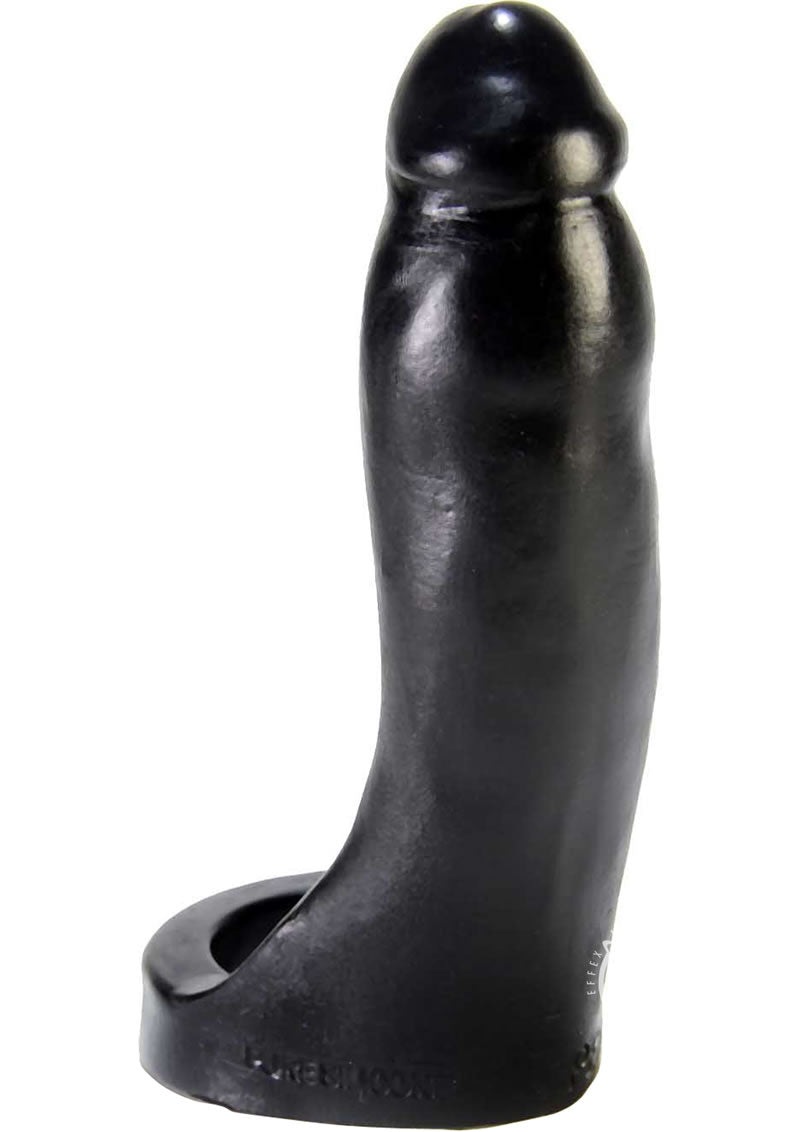 Oxballs Penetrator Silicone Cock Ring Dildo - Black - 7in