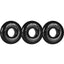 Oxballs Ringer Donut Cock Ring - Black - 3 Pack
