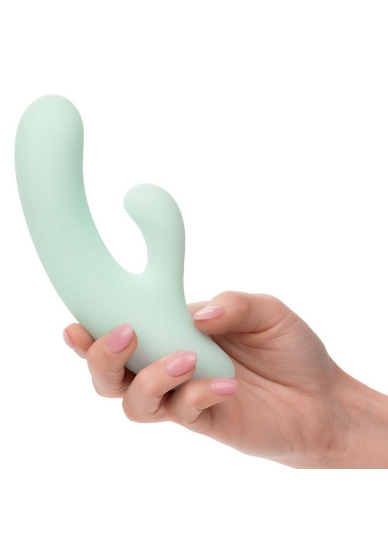 Pacifica Fiji Rechargeable Silicone Dual Vibrator - Green