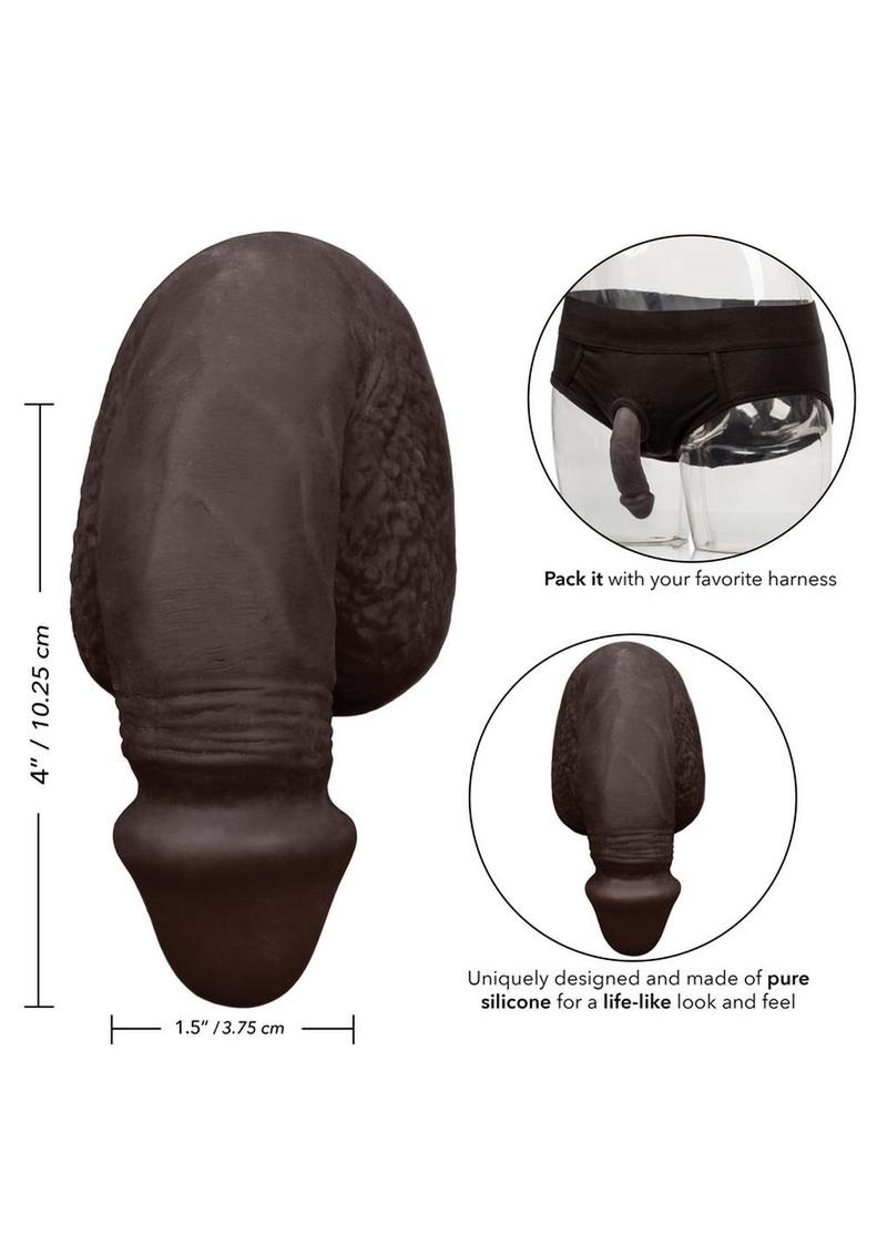 Packer Gear Silicone Packing Penis - Black - 4in