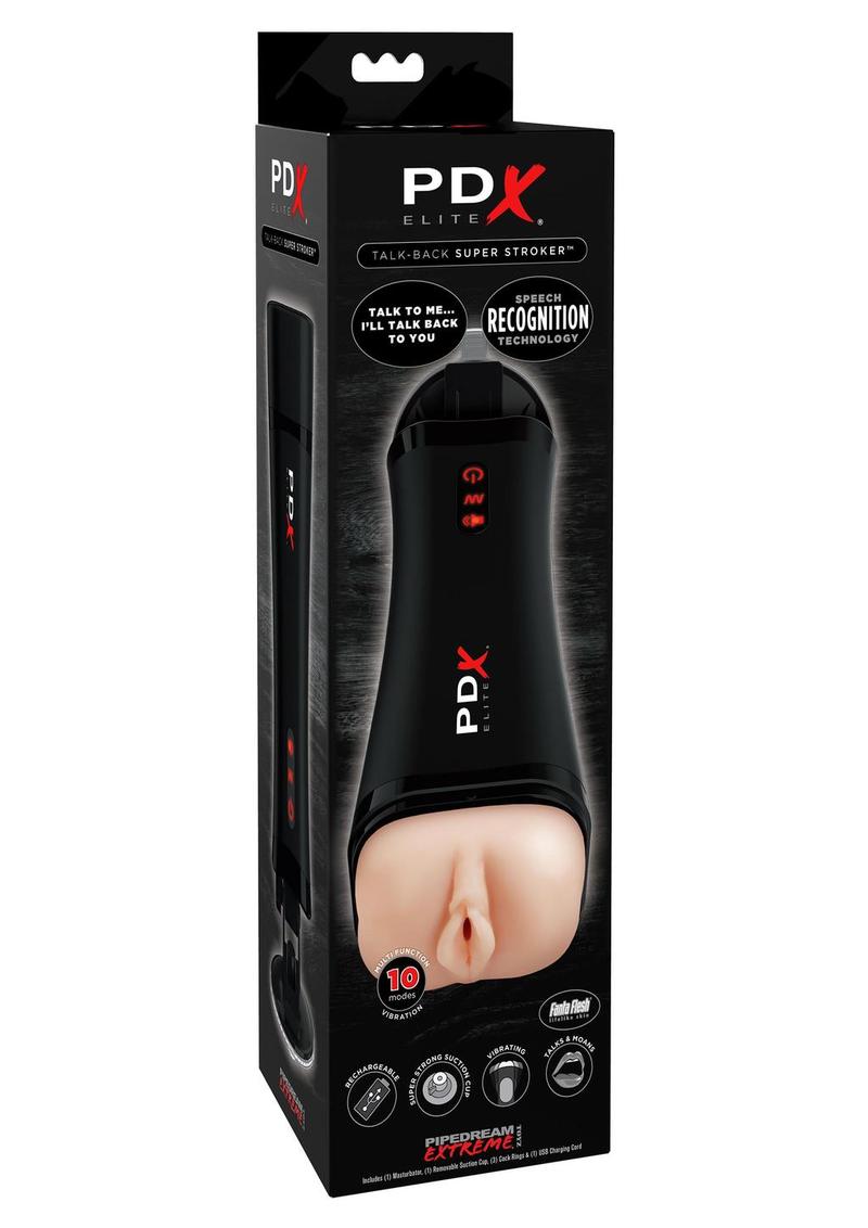 Pipedream Extreme Elite Rechargeable Talk-Back Super Masturbator - Pussy