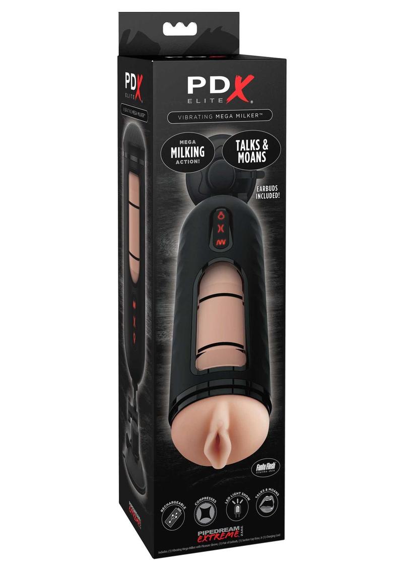 Pipedream Extreme Elite Rechargeable Vibrating Mega Milker Masturbator - Pussy