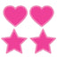 Peekaboo Glow In The Dark Hearts and Stars Pasties - Glow In The Dark/Hot Pink/Pink