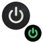 Peekaboo Glow In The Dark Power Button Pasties - Black/Green