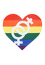 Peekaboo Pride Hearts Pasties - Multicolor/Rainbow