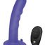 Pegasus Curve Wave Peg Rechargeable Dildo with Remote Control - Purple - 6in