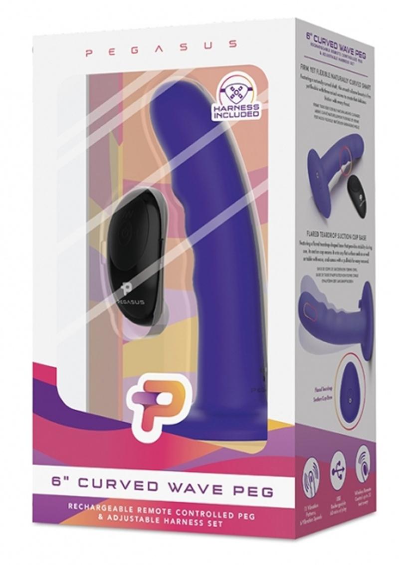 Pegasus Curve Wave Peg Rechargeable Dildo with Remote Control