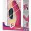 Pegasus Curved Ripple Peg Rechargeable Dildo with Remote Control - Pink - 6in