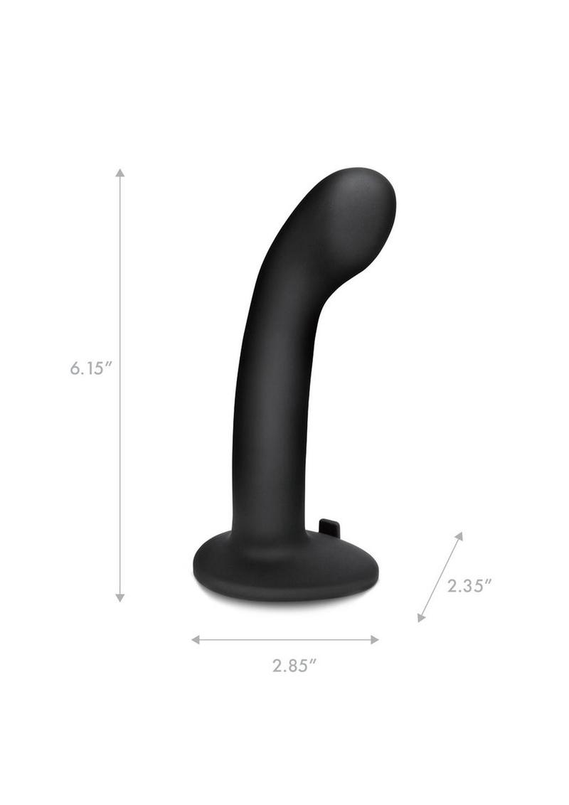 Pegasus P-Spot/G-Spot Peg Rechargeable Dildo with Remote Control - Black - 6in