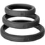 Perfect Fit Xact-Fit Silicone Ring Kit Assorted Size - Black - 3 Pack