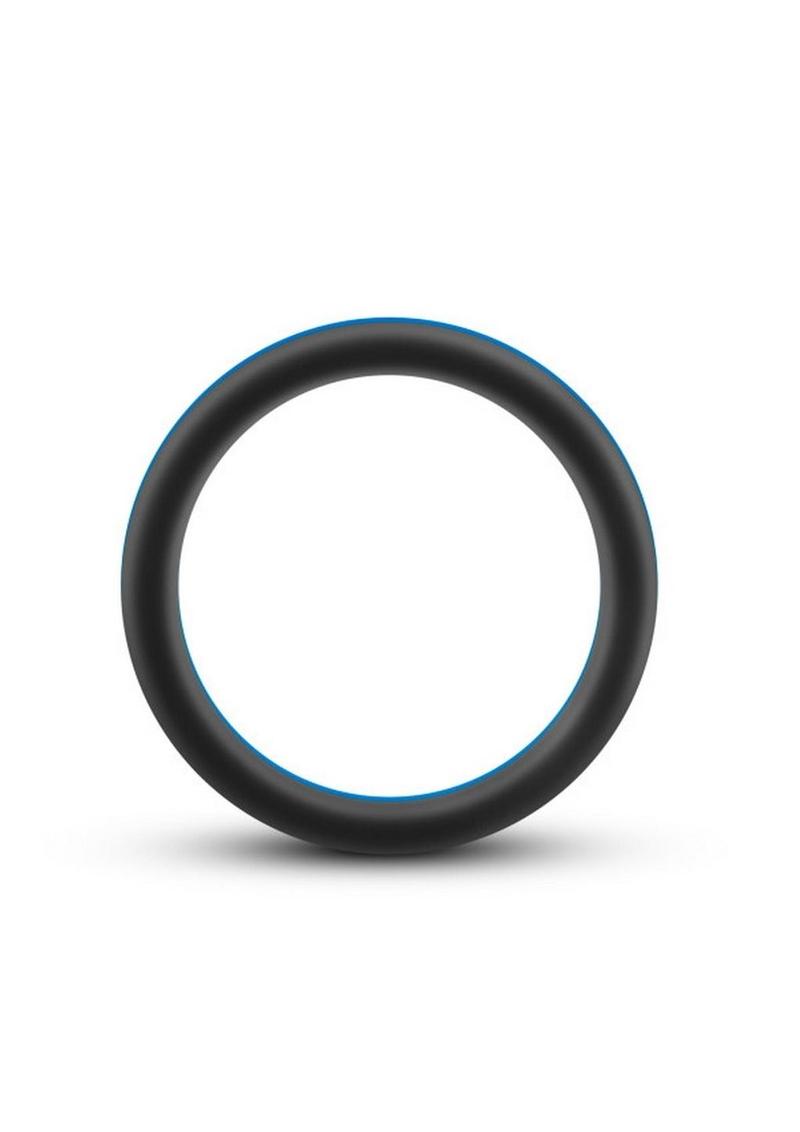 Performance Silicone Go Pro Cock Ring - Black/Blue/Multicolor