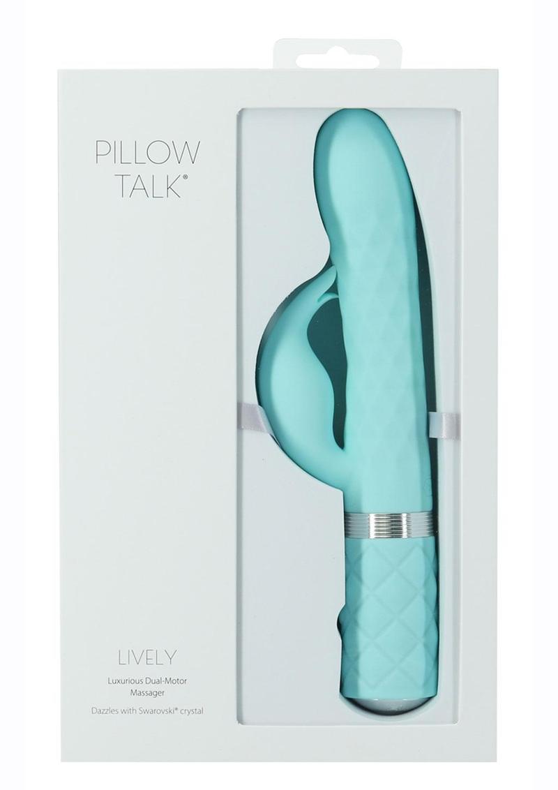 Pillow Talk Lively Silicone Rechargeable Dual Motor Massager with Swarovski