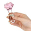Pillow Talk Rosy Glass Anal Plug - Clear/Pink