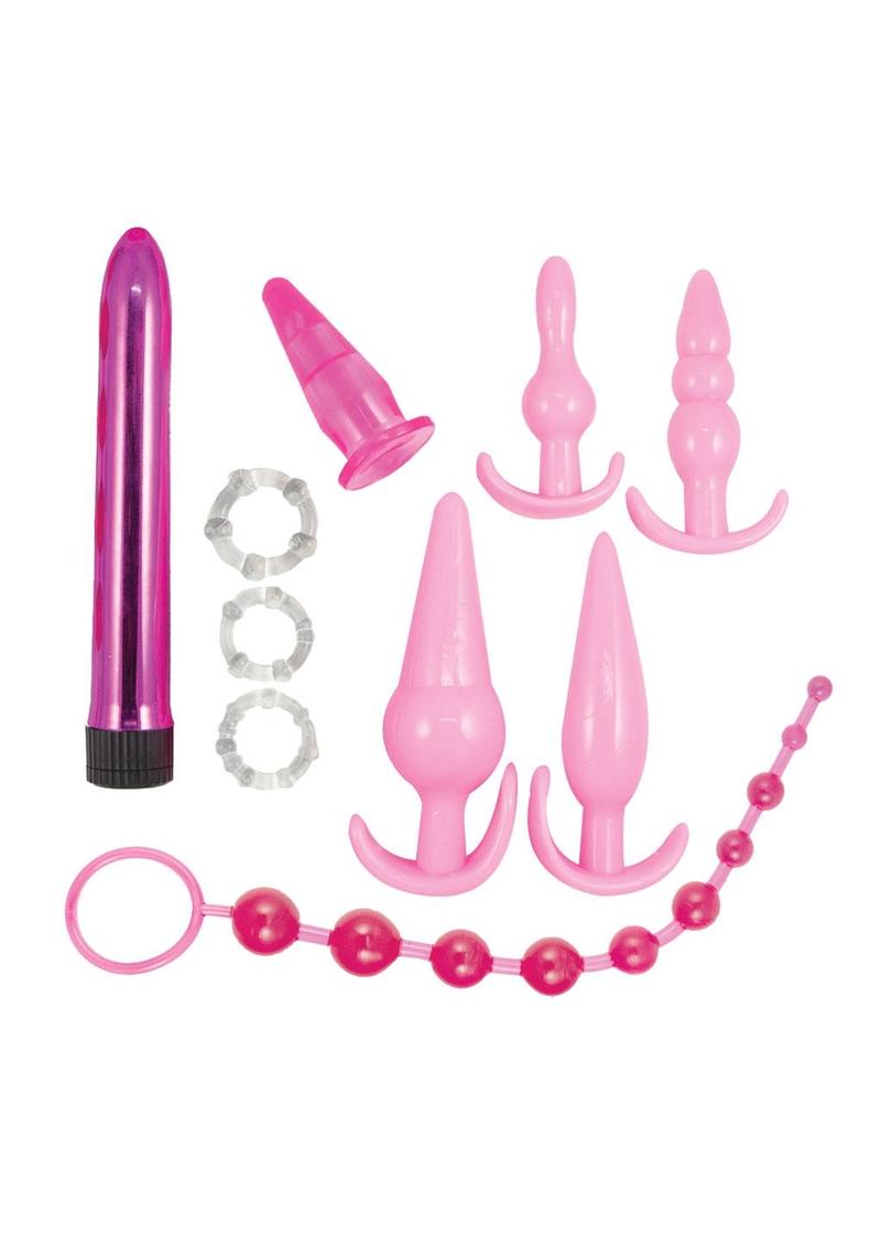 Pink Elite Collection Vibrating Anal Play Kit