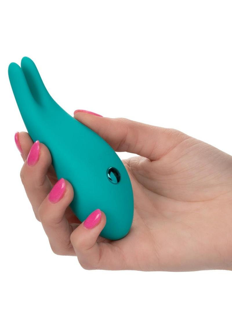 Pixies Bunny Rechargeable Silicone Finger Vibrator - Green