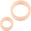 Platinum Premium Silicone The Cock Rings Dual - Vanilla/White - 2 Piece Kit/Pack