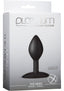 Platinum Premium Silicone - The Minis - Spade - Small Anal Plug - Black - Small