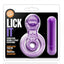 Play with Me Lick It Vibrating Double Strap Cock Ring - Purple