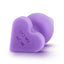 Play with Me Naughty Candy Heart Do Me Now Silicone Butt Plug - Purple