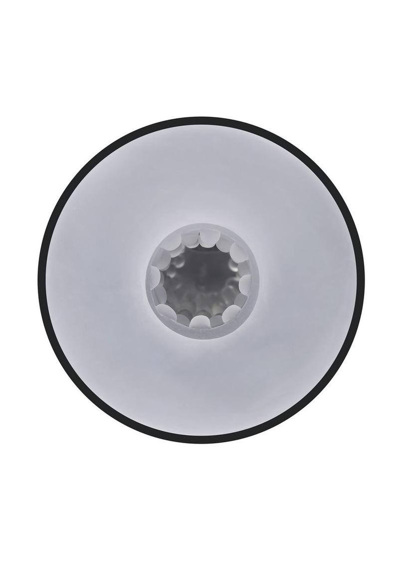 Playboy End Game Rechargeable Warming Stroker with UV Stand - Black