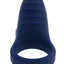 Playboy Pleasure Point Rechargeable Silicone Cock Ring - Blue