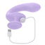 Playboy Rev Me Up Rechargeable Silicone Dual Vibrator with Clitoral Stimulator - Purple