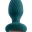 Playboy Spinning Tail Teaser Rechargeable Silicone Rotating Anal Plug with Remote Control - Green