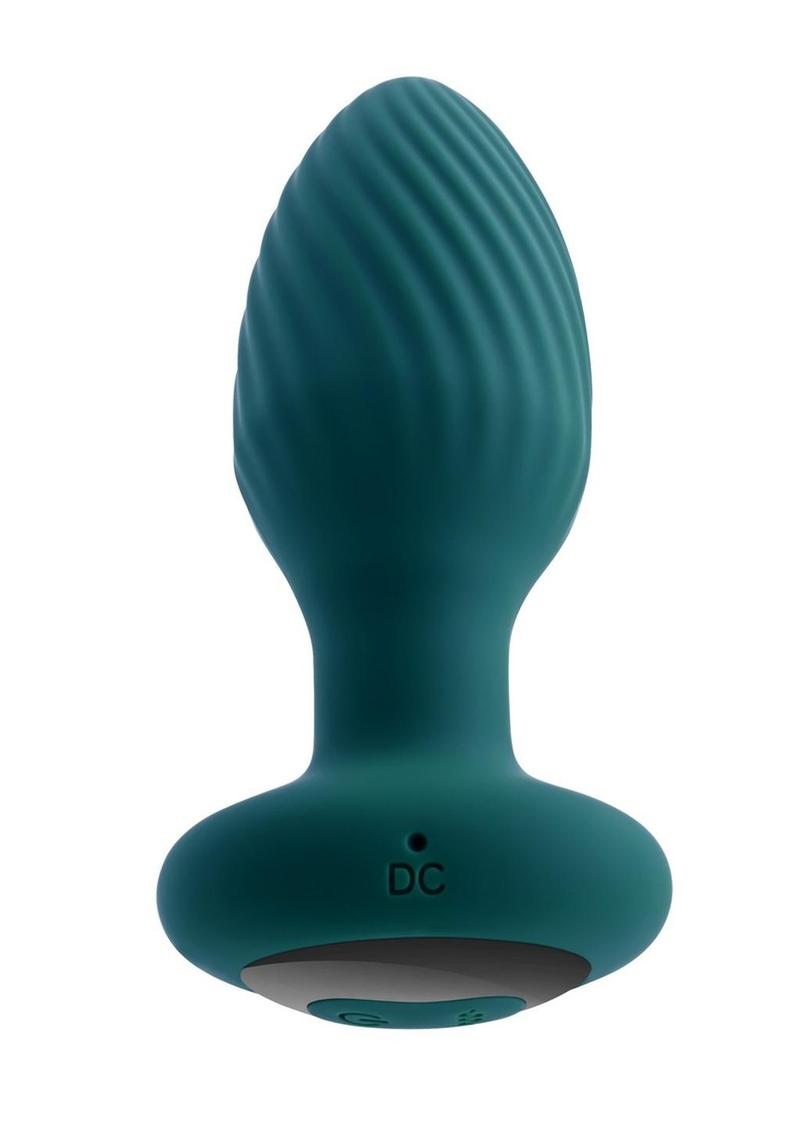 Playboy Spinning Tail Teaser Rechargeable Silicone Rotating Anal Plug with Remote Control