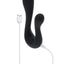 Playboy The Swan Rechargeable Silicone Dual Vibrator - Black