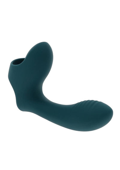 Playboy Wrapped Around Your Finger Silicone Rechargeable Finger Vibrator - Green