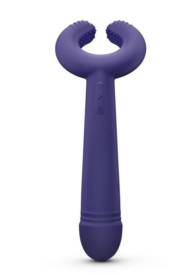 Please Me Rechargeable Silicone Vibrator - Blue/Moonlight Indigo