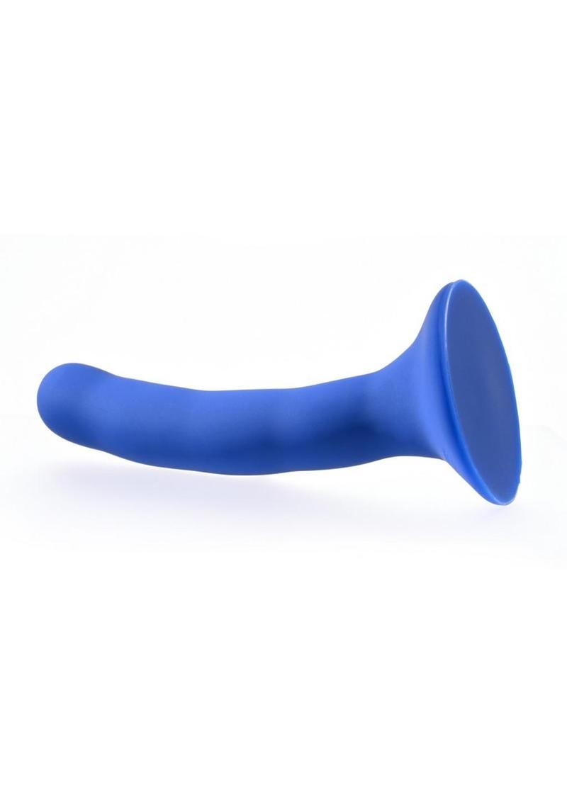 Please Silicone Dildo - Blue - 5.25in