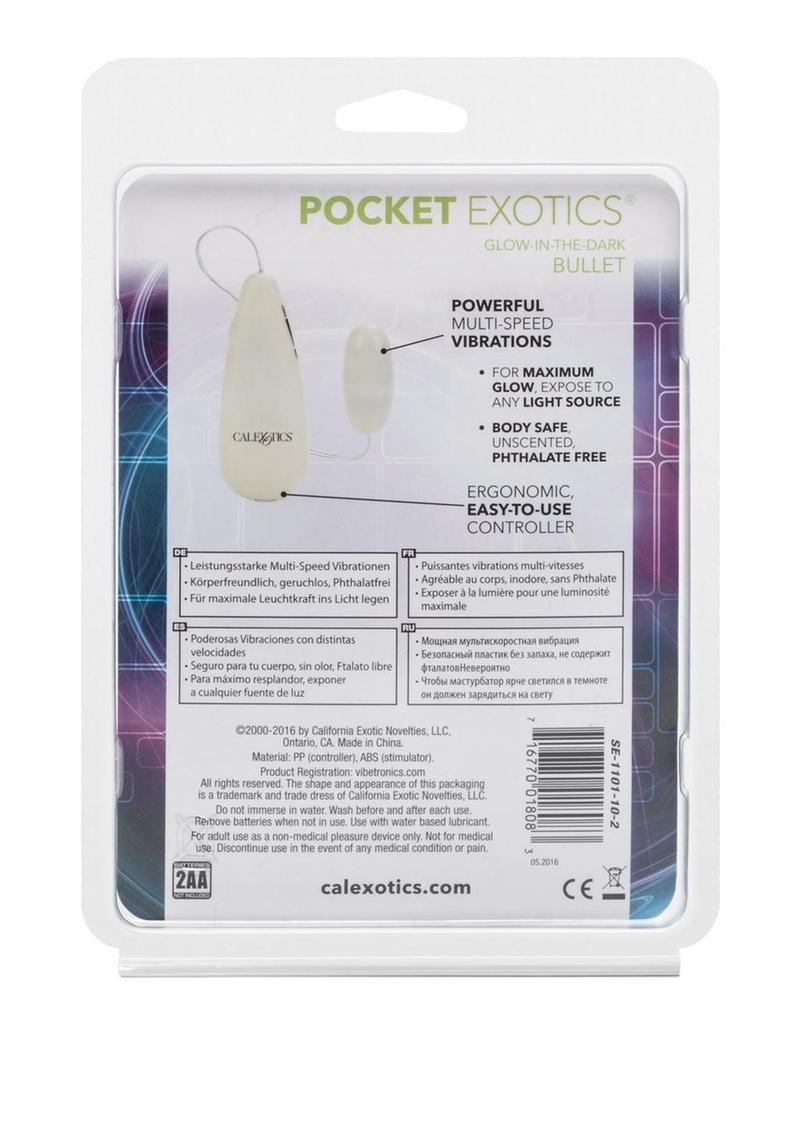 Pocket Exotics Glow In The Dark Bullet - Glow - Glow In The Dark/Ivory