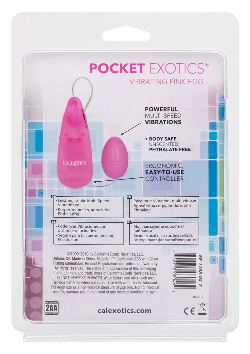 Pocket Exotics Vibrating Pink Passion Egg - Pink