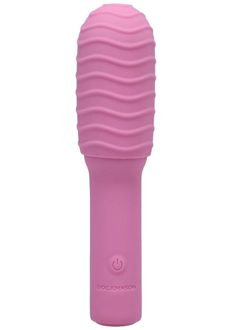 Pocket Rocket Elite Silicone Rechargeable Mini Vibrator with Removable Sleeve - Pink