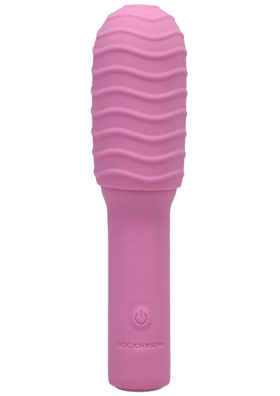 Pocket Rocket Elite Silicone Rechargeable Mini Vibrator with Removable Sleeve - Pink