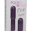 Pocket Rocket Elite Silicone Rechargeable Mini Vibrator with Removable Sleeve - Purple