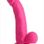 Pop Peckers Dildo with Balls - Pink - 7.5in