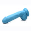 Pop Peckers Dildo with Balls - Blue - 8.25in