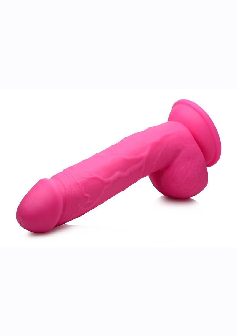 Pop Peckers Dildo with Balls - Pink - 8.25in