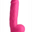 Pop Peckers Dildo with Balls - Pink - 8.25in